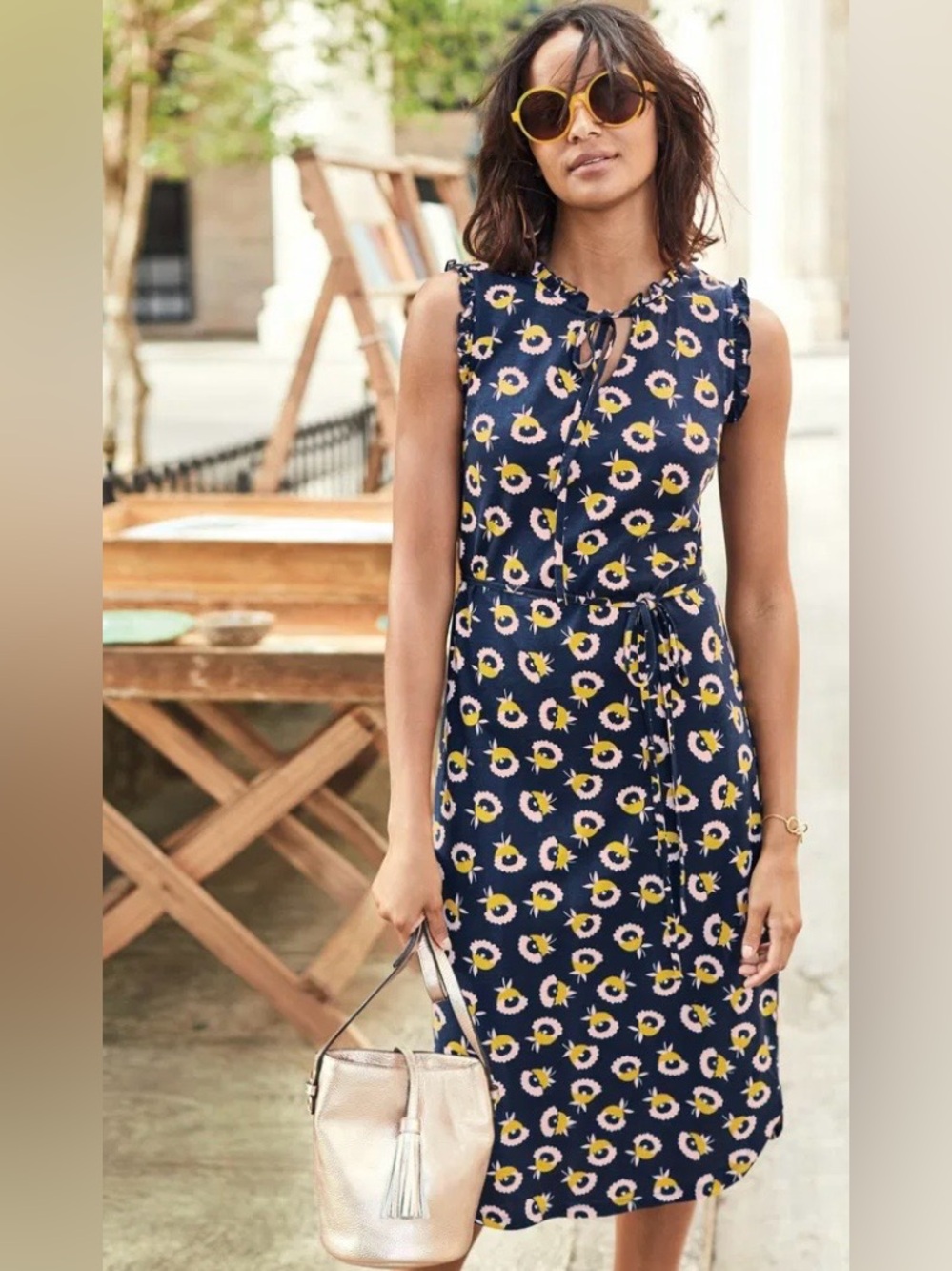 Boden Lois Floral Jersey Midi Sundress ZB12